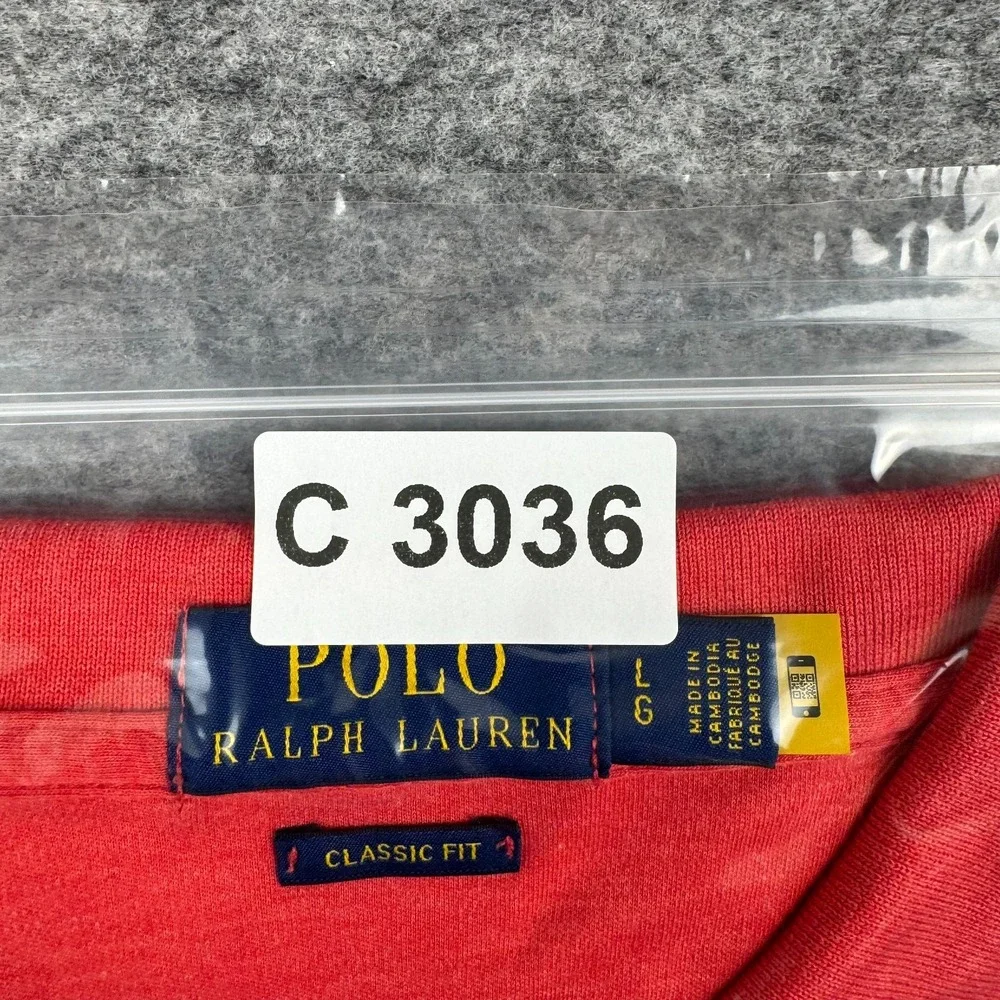 Polo Ralph Lauren Classic Fit Soft Polo Shirt Cotton Pink Mens Large L